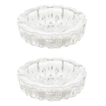 Kit 2 Cinzeiros de Vidro Sunshine 15 x 5 cm Lyor