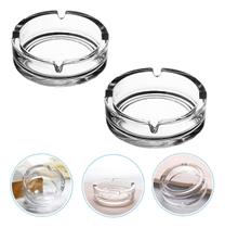 Kit 2 Cinzeiros Vidro Redondos Casa Bares Restaurante Mesa Hauskraft