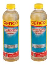 Kit 2 Clarificante E Auxiliar De Filtração Genfloc 1 L Genco