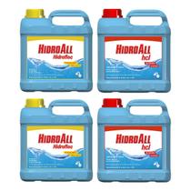 Kit 2 Clarificante Hidrofloc E 2 Algicida Choque 5L Hidroall