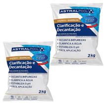Kit 2 Clarificante Sulfato + Barrilha 2kg Astralpool Piscina Kit 2 Clarificante Sulfato + Barrilha 2kg Astralpool Piscina
