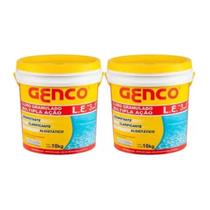 KIT 2 CLORO GENCO 10KG MULTI ACAO - 3 EM 1 UNICO - 10kg