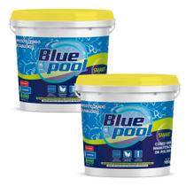 Kit 2 Cloro P/ Piscina Granulado Bluepool Multilação 10kg Kit 2 Cloro P/ Piscina Granulado Bluepool Multilação 10kg