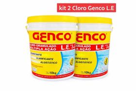 Kit 2 Cloros L.E Genco 10kg Multiação Kit 2 Cloros L.E Genco 10kg Multiação