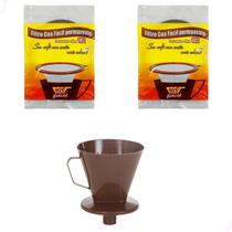 Kit 2 Coador Filtro Coa Fácil Poliéster E Porta Filtro Com Funil Kit 2 Coador Filtro Coa Fácil Poliéster E Porta Filtro Com Funil