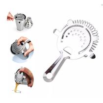 Kit 2 Coador Strainer 4 Apoio Profissional Bar Inox Peneira