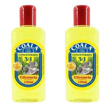 Kit 2 Coala Desinfetante Concentrado 3 em 1 Citronela 120ML - Produto de Limpeza