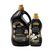 Kit 2 Coala Lava Roupa Liquido Chá Branco 5L, Amaciante de 1L Chá Branco. Limpeza e Perfume