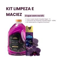 Kit 2 Coala Perfumado 1 Lava Roupas 3L ,1 Odorizante de Ambiente em Spray 400ml Orquídea Negra. Formula Potente