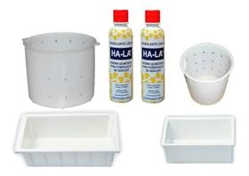Kit 2 Coalhos 200ml + Formas para Queijo Frescal e Mussarela