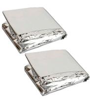 Kit 2 Cobertor Manta Térmica Aluminizado Isolante Emergência Resgate