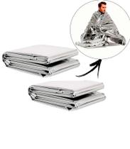 Kit 2 Cobertor Manta Térmica Aluminizado Isolante Pronta Entrega
