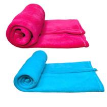 Kit 2 Cobertores Pet Cor Rosa E ul Kit 2 Cobertores Pet Cor Rosa E ul