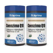 Kit 2 Coenzima Q10 Com Colágeno Hidrolisado Vitaminas C E 60 Cápsulas Fitoprime