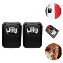 Kit 2 Cofres Caixa Guarda Chaves Senha Porta Parede Airbnb