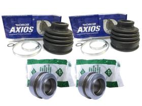 Kit 2 Coifa Lado Câmbio + 2 Rolamentos do Semi-Eixo 24,5mm Palio Siena Doblo Idea Strada AXIOS INA Kit 2 Coifa Lado Câmbio + 2 Rolamentos do Semi-Eixo 24,5mm Palio Siena Doblo Idea Strada AXIOS INA