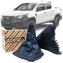 Kit 2 Coifas da Alavanca de Freio de Mão e Cambio Console para Fiat Strada Endurance Volcano Freedom de 2021 2022 2023 2024 de Cambio Manual Original Kit 2 Coifas da Alavanca de Freio de Mão e Cambio Console para Fiat Strada Endurance Volcano Freedom de 2021 2022 2023 2024 de Cambio Manual Original