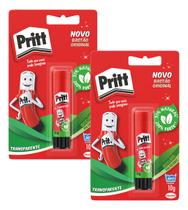 Kit 2 Cola Bastão Escolar Artesanato 10g Atóxica - Pritt Kit 2 Cola Bastão Escolar Artesanato 10g Atóxica - Pritt