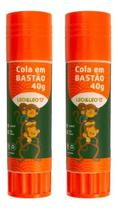 Kit 2 Cola Bastão Leoleo 40g Escolar Papel Cartolina Kit 2 Cola Bastão Leoleo 40g Escolar Papel Cartolina