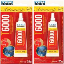 Kit 2 Cola De Artesanato Flexível Transparente T6000 25g Nfe Kit 2 Cola De Artesanato Flexível Transparente T6000 25g Nfe