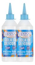 Kit 2 Cola de Silicone Líquida BRW Artesanato 250gr - CS0250 Kit 2 Cola de Silicone Líquida BRW Artesanato 250gr - CS0250