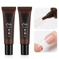 Kit 2 Cola De Unha Postiça Sólida Em Gel Tips Alongamento 20g