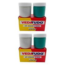 Kit 2 Cola Epóxi Vedatudo 100g Reparos Caixa D'água Piscina Tubos