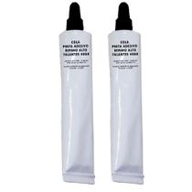 Kit 2 Cola Preta Adesivo De Reparo Alto Falantes 40Gr Preto