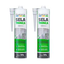 Kit 2 Cola Pu Branco Veda Sela Trinca Barone 360g Kit 2 Cola Pu Branco Veda Sela Trinca Barone 360g