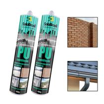 Kit 2 Cola Selante PU Construção Uso Profissional 400g Cinza Kit 2 Cola Selante PU Construção Uso Profissional 400g Cinza