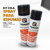 Kit 2 Cola Spray Quimional Para Espuma Acústica Rende 10 M²