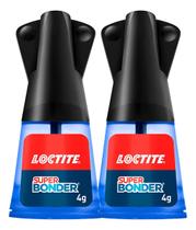 Kit 2 Cola Super Bonder 4g Com Pincel Loctite Instantânea Multiuso Ultra Forte Resistente