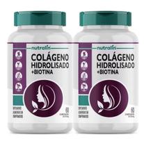 Kit 2 Colágeno Hidrolisado com Biotina Cabelo Pele Unhas Firmeza Nutralin