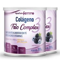 Kit 2 Colágeno tipo 2 + 1 Verisol Trio complex Apisnutri frutas negras 200g Kit 2 Colágeno tipo 2 + 1 Verisol Trio complex Apisnutri frutas negras 200g