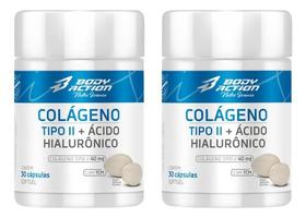 Kit 2 Colágeno Tipo 2 + Ácido Hialurônico 30 Softgels Bodyaction