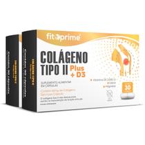 Kit 2 Colágeno Tipo 2 Plus com Vitamina D3 Cálcio e Magnésio 30 cápsulas Fitoprime