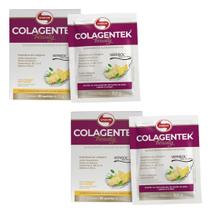Kit 2 colágeno verisol colagentek beauty - abacaxi c/ hortelã - 30 sachês - vitafor