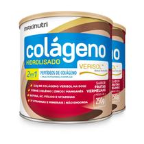 Kit 2 Colágeno Verisol Maxinutri 250G Frutas Vermelhas Kit 2 Colágeno Verisol Maxinutri 250G Frutas Vermelhas