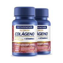 Kit 2 Colágeno Verisol Vitamina C Catarinense 60 Comprimidos