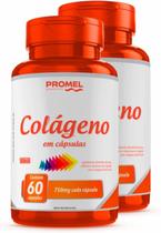 Kit 2 Colágeno Vitaminas E Minerais 60 Capsulas 500Mg Promel