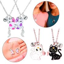 Kit 2 Colar Melhores Amigas Best Friends Amizade Gatinho Bff Kit 2 Colar Melhores Amigas Best Friends Amizade Gatinho Bff