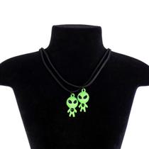 kit 2 colares amizade best friend + pingente et alien meninos moda qualidade premium ajustavel meninas espaço
