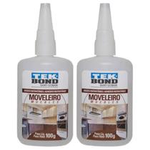 Kit 2 Colas Adesivo Instantâneo Moveleiro Tekbond 100g Kit 2 Colas Adesivo Instantâneo Moveleiro Tekbond 100g
