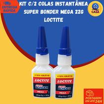 Kit 2 Colas Instantânea Super Bonder Mega 22g - Loctite Kit 2 Colas Instantânea Super Bonder Mega 22g - Loctite