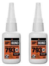 Kit 2 Colas Instantâneas U793 Up Bond 20g Para Artesanato e Reparos