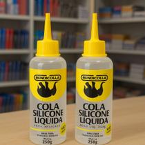Kit 2 Colas Silicone Líquida Rendicolla 250g Alta Fixaçao