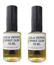 Kit 2 Colas Spirit Gum Verniz 10Ml P/ Peruca, Bigode E Lace