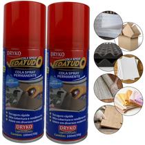 Kit 2 Colas Spray Permanente Seca Rápido Incolor 100ml Dryko