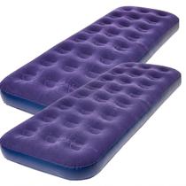 KIT 2 Colchão Inflavel Solteiro Camping Resistente Veludo