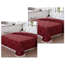 Kit 2 Colchas Casal Chenille Canelada Jolitex 220x240 cm